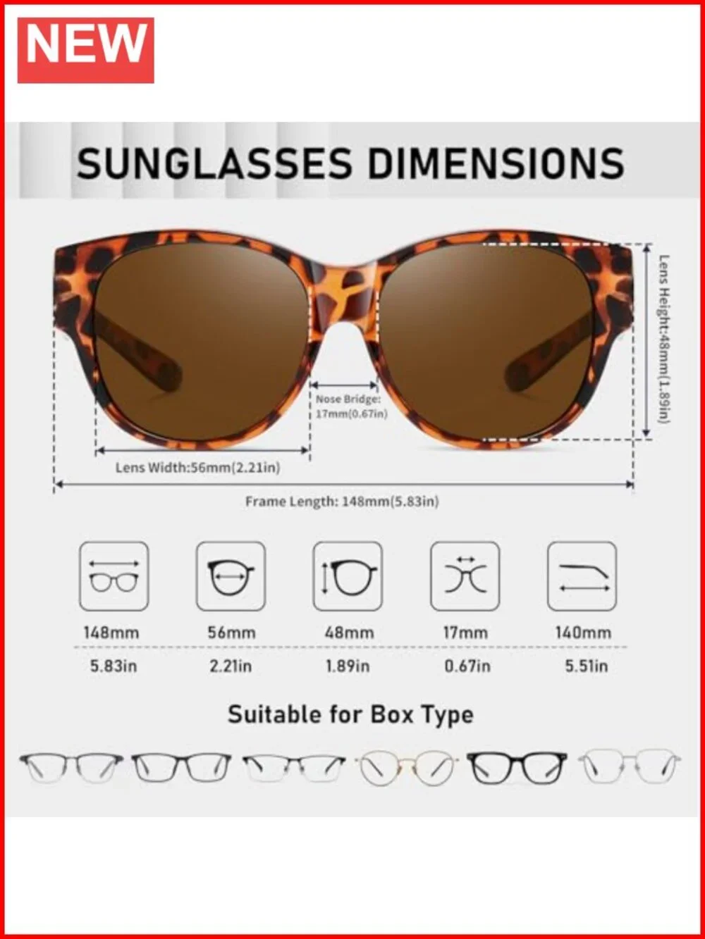 Polarized Cat Eye Fit Over Glasses Sunglasses for Women UV Protection